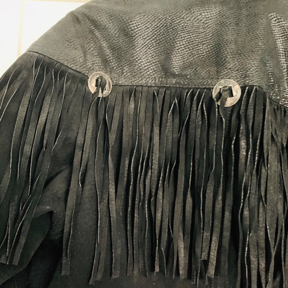 VINTAGE leather fringe jacket - Picture 6 of 7